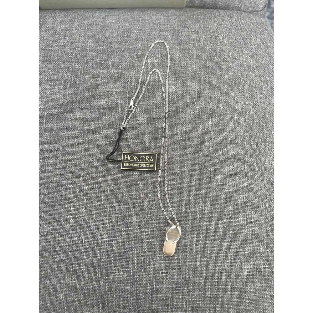 Honora Sterling Silver Chain With Silver Flip-Flop Pendant 18 Inches